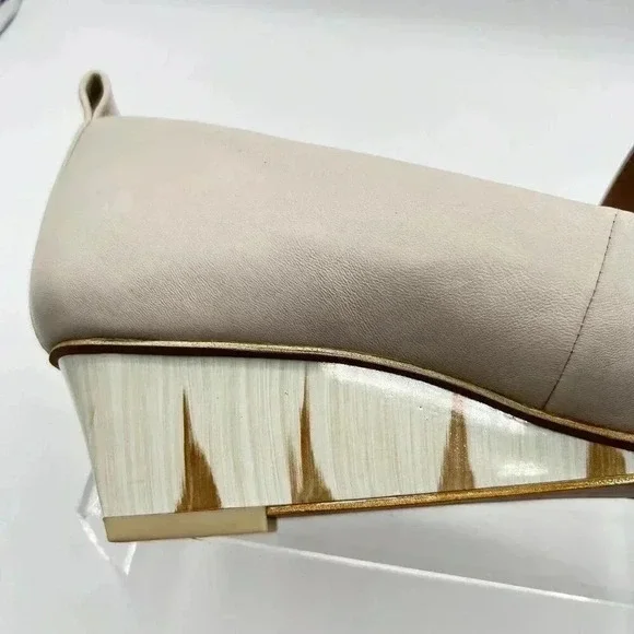 Franco Sarto Womens Cammera Wedges Pump Pointed Toe Leather upper 10 M - Picture 8 of 14